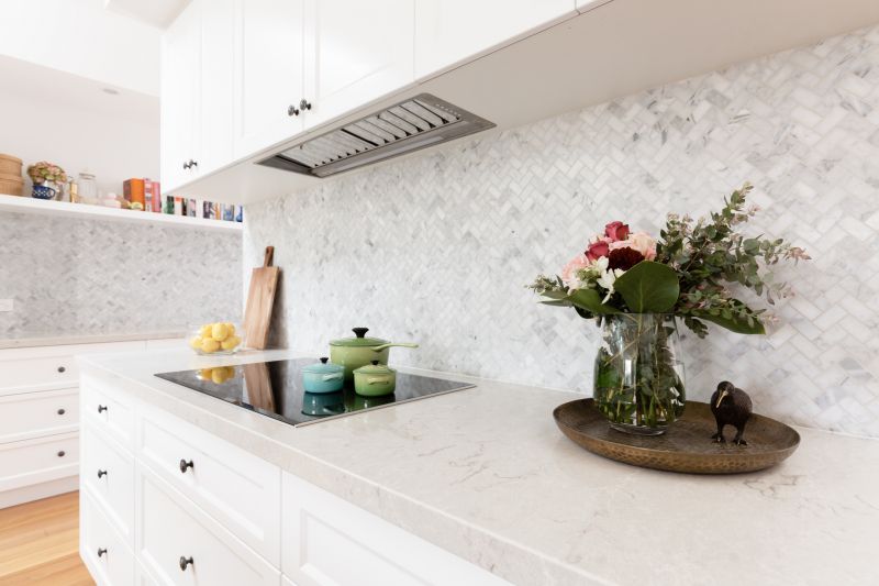 Stone Backsplash Installation detail